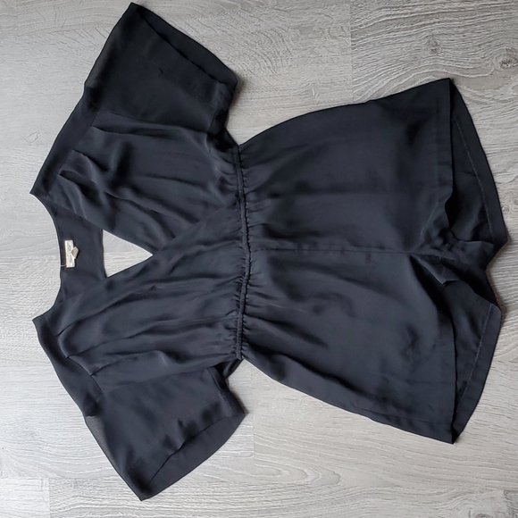 Silence + Noise Sheer Accent Romper - Picture 1 of 7